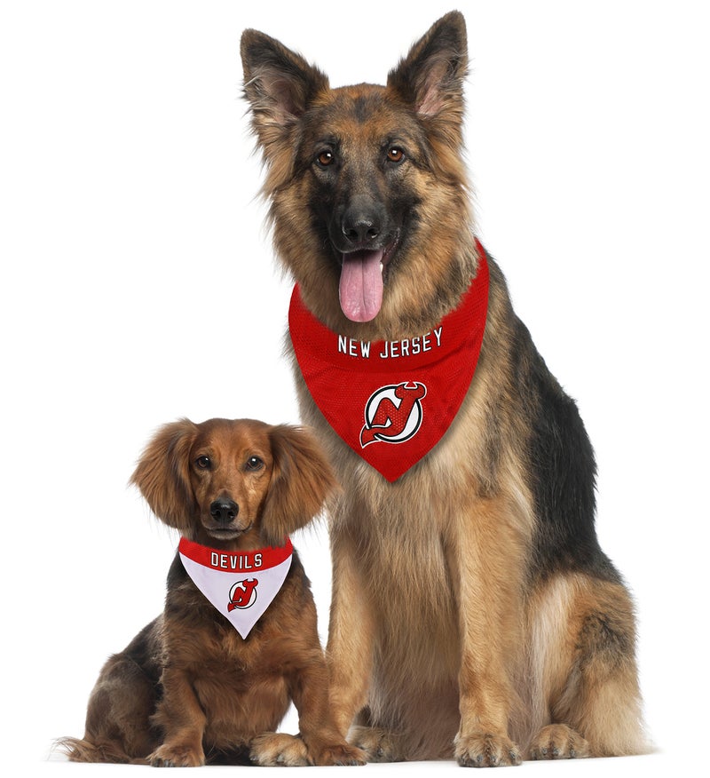 Pets First NHL NEW JERSEY DEVILS BANDANA for DOGS & CATS, Small/Medium. - Cute & Stylish Bandana! The Perfect HOCKEY FAN Scarf Bandana, great for Birthdays or any Party! - Image 4